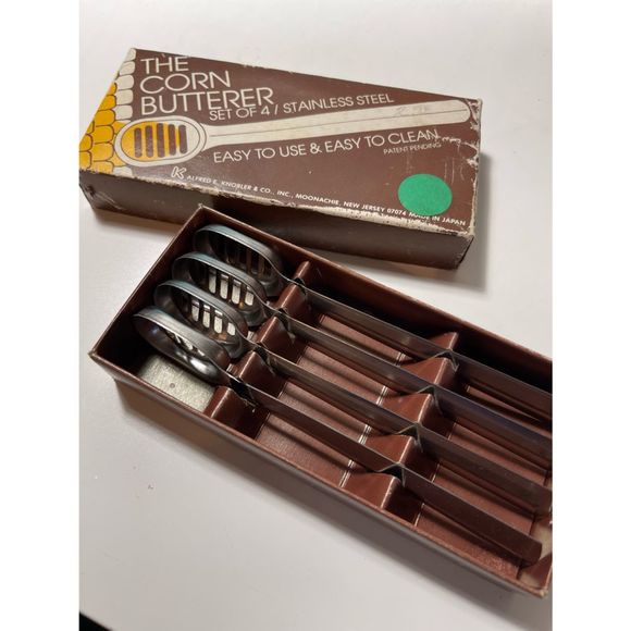 The Corn Butterer Set of 4 Stainless Steel Spoons - Picture 2 of 4